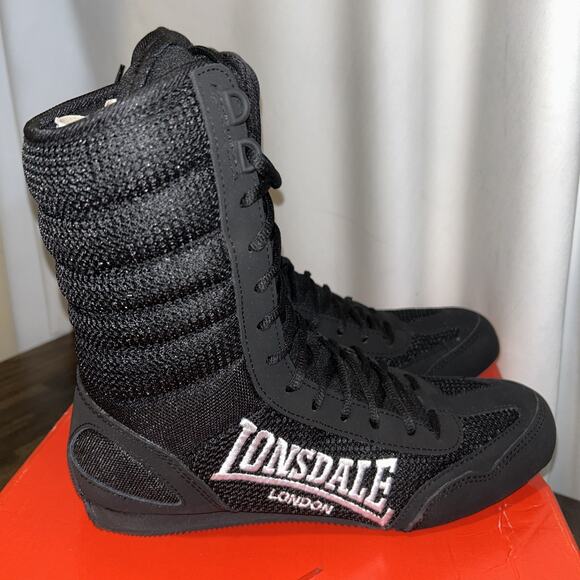 Lonsdale Contender High Black Boxing Cutting Boots Men's Size 8US 7UK EU41 NWT - Picture 4 of 12
